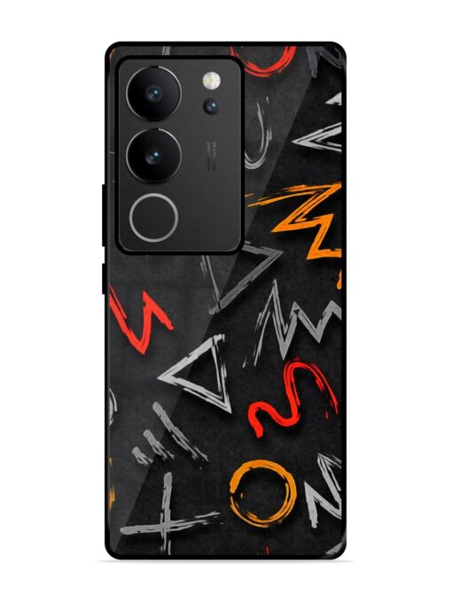 Grungy Graffiti Glossy Metal Phone Cover for Vivo V29 (5G)