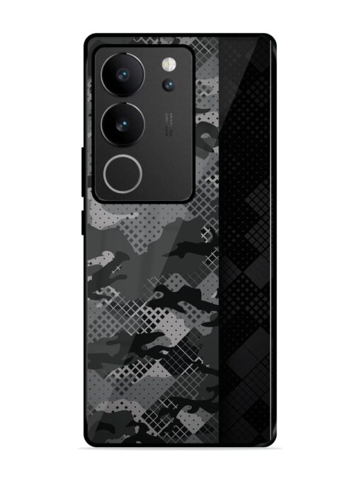 Dark Camouflage Glossy Metal Phone Cover for Vivo V29 (5G) Zapvi