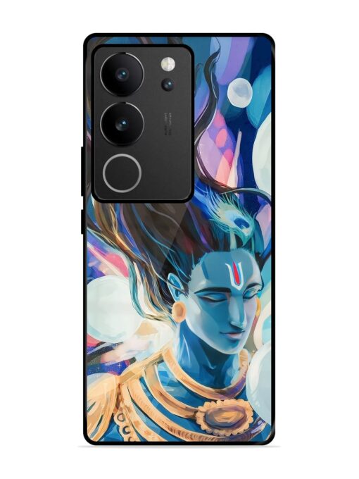 Bhagwan Sri Krishna Glossy Metal Phone Cover for Vivo V29 (5G)