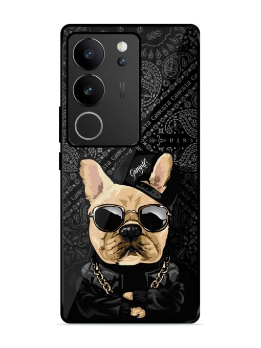 Gangsta Cool Sunmetales Dog Glossy Metal Phone Cover for Vivo V29 (5G)