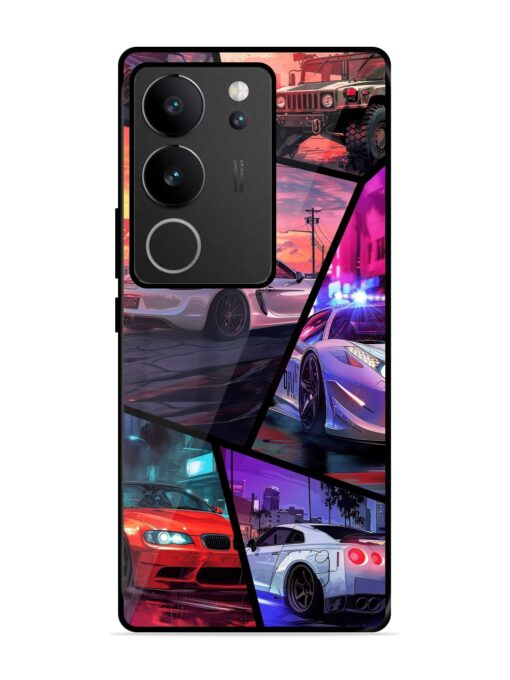 Ride In Pixels Glossy Metal Phone Cover for Vivo V29 (5G) Zapvi