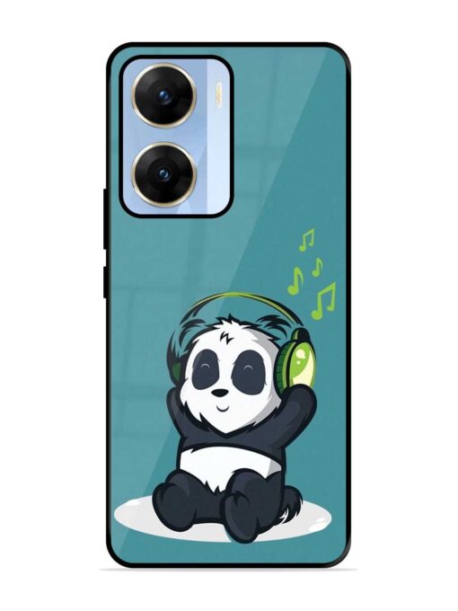 Music Panda Glossy Metal Phone Cover for Vivo V29E (5G)