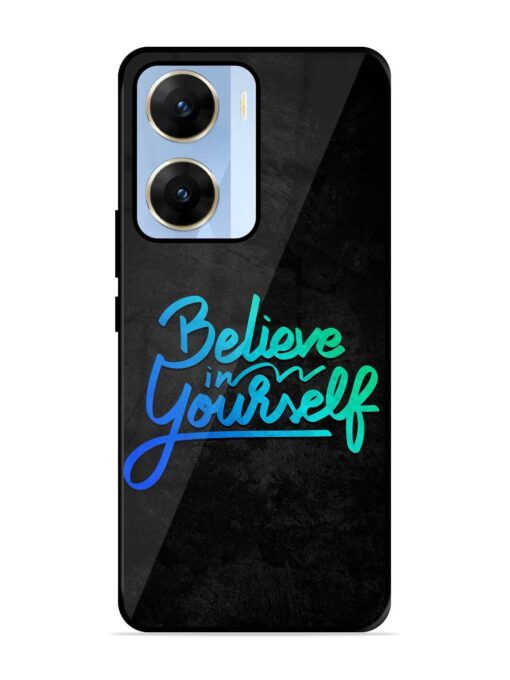 Believe In Yourself Glossy Metal Phone Cover for Vivo V29E (5G) Zapvi