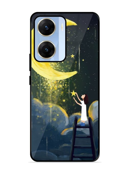 Moonlight Healing Night Illustration Glossy Metal TPU Phone Cover for Vivo V29E (5G) Zapvi