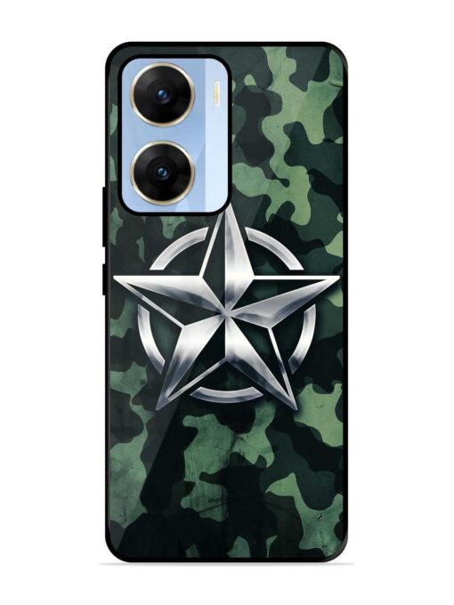 Indian Army Star Design Glossy Metal Phone Cover for Vivo V29E (5G) Zapvi