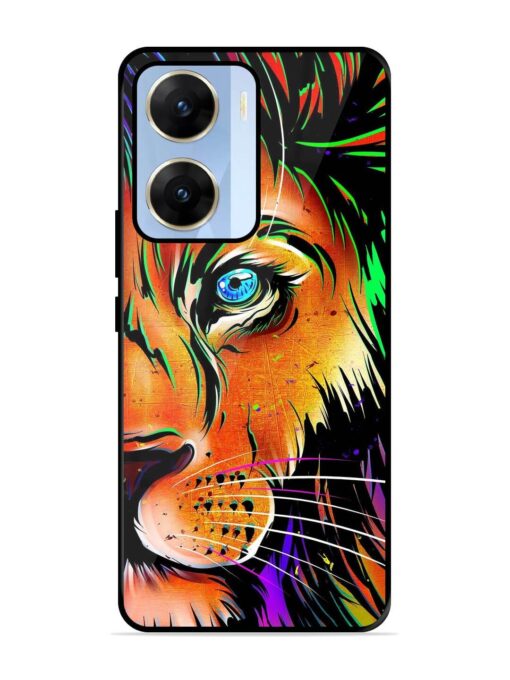 Colorful Lion Design Glossy Metal TPU Phone Cover for Vivo V29E (5G) Zapvi