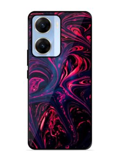 Abstract Background Glossy Metal Phone Cover for Vivo V29E (5G)