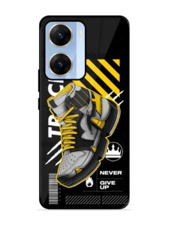 Shoe Background Glossy Metal Phone Cover for Vivo V29E (5G)