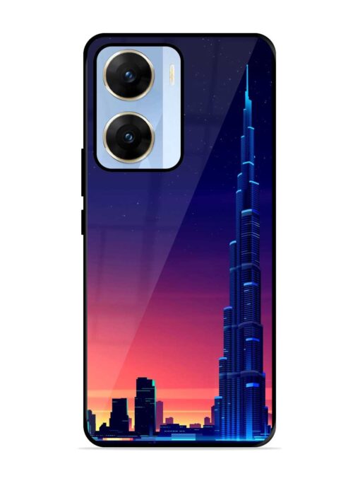 Burj Khalifa Abstract Glossy Metal Phone Cover for Vivo V29E (5G) Zapvi