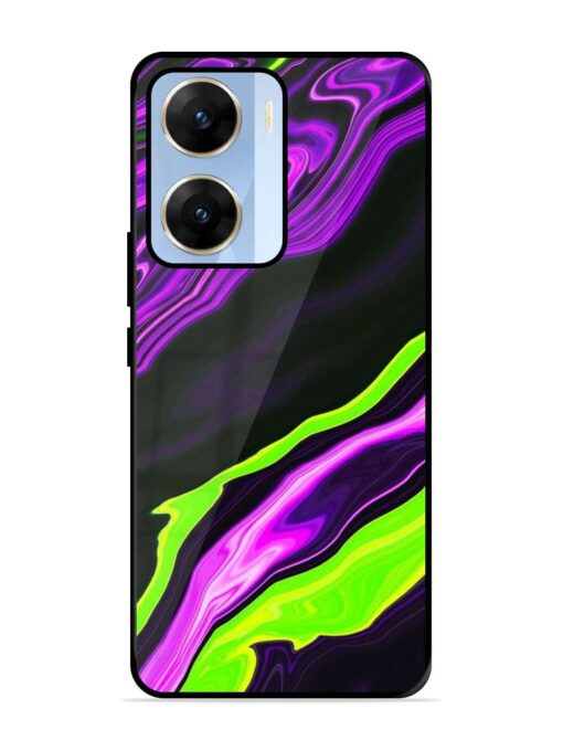 Bright Fluid Violet Glossy Metal Phone Cover for Vivo V29E (5G)