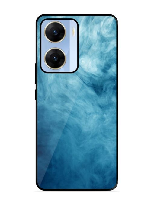 Blue Smoke Art Glossy Metal Phone Cover for Vivo V29E (5G) Zapvi