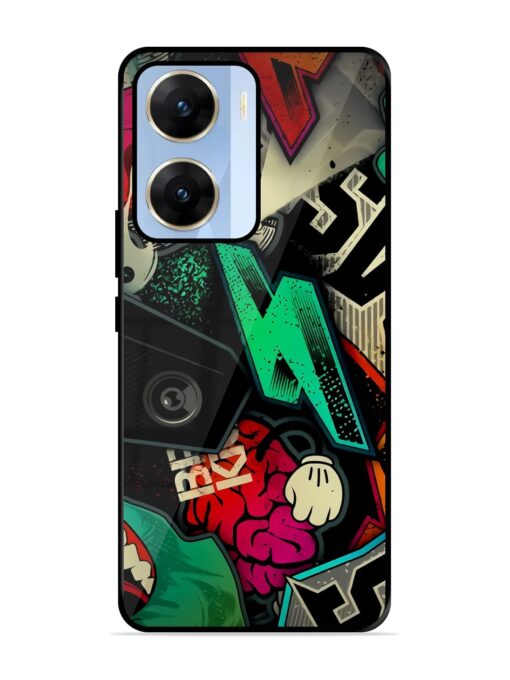 Graffiti Art Glossy Metal Phone Cover for Vivo V29E (5G)