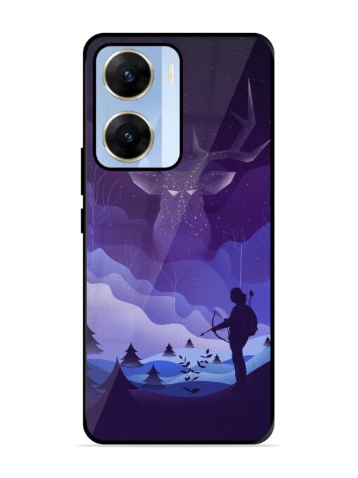 Deer Forest River Glossy Metal Phone Cover for Vivo V29E (5G) Zapvi