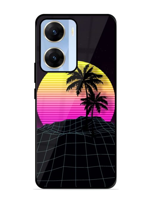 Coconut Vector Glossy Metal Phone Cover for Vivo V29E (5G) Zapvi