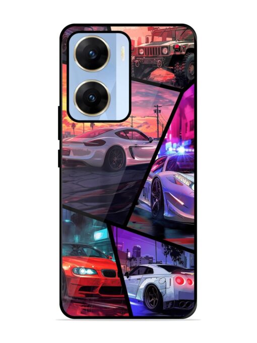 Ride In Pixels Glossy Metal Phone Cover for Vivo V29E (5G) Zapvi