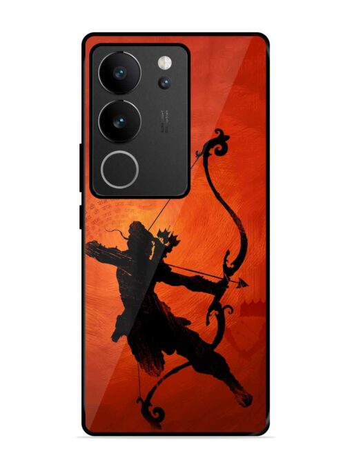 Illustration Lord Rama Glossy Metal Phone Cover for Vivo V29 Pro (5G)