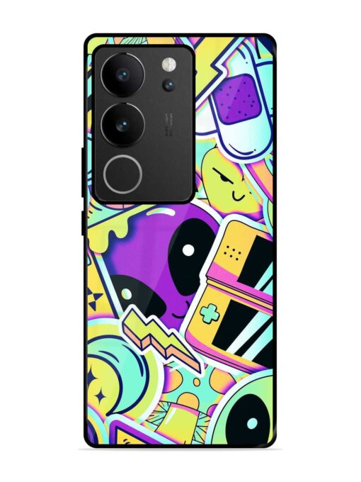 Scratch Art Glossy Metal Phone Cover for Vivo V29 Pro (5G)