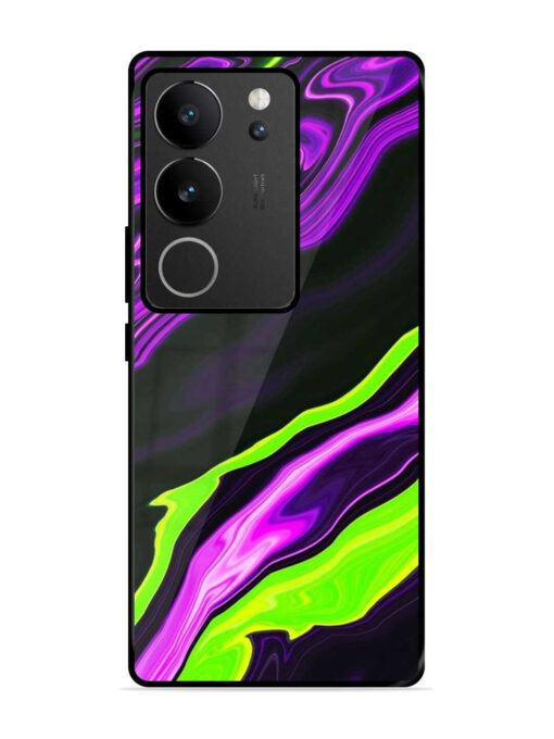 Bright Fluid Violet Glossy Metal Phone Cover for Vivo V29 Pro (5G)