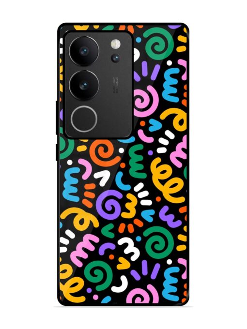 Colorful Seamless Vector Glossy Metal Phone Cover for Vivo V29 Pro (5G)