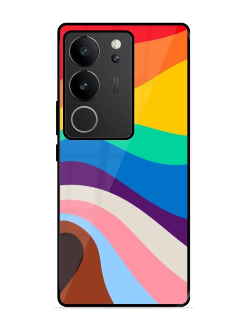 Minimal Pride Art Glossy Metal Phone Cover for Vivo V29 Pro (5G) Zapvi