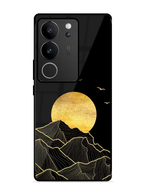 Golden Sunrise Glossy Metal Phone Cover for Vivo V29 Pro (5G)