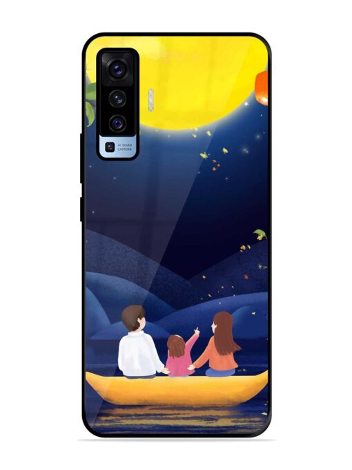 Happy Family And Beautiful View Glossy Metal Phone Cover for Vivo X50 Zapvi