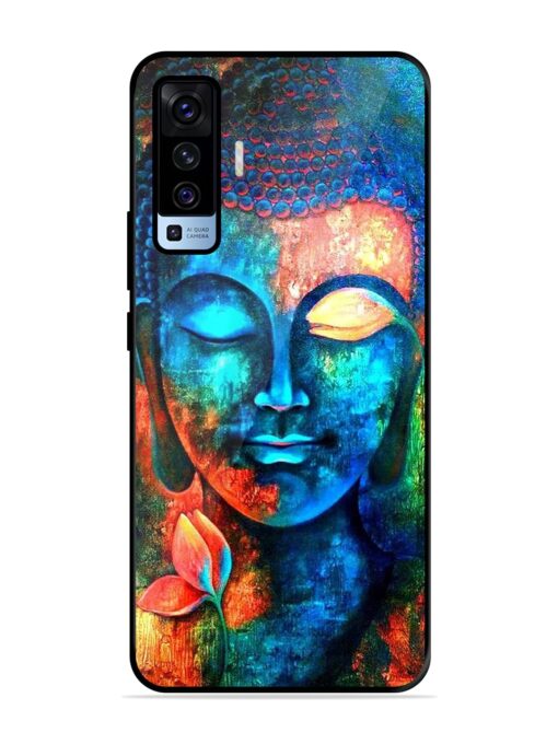 Buddha Painting Glossy Metal Phone Cover for Vivo X50 Zapvi