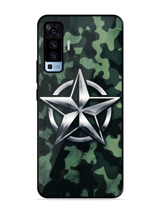 Indian Army Star Design Glossy Metal Phone Cover for Vivo X50 Zapvi