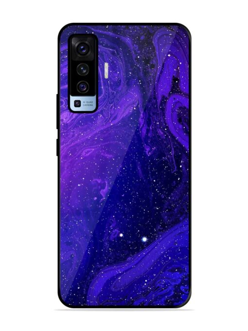 Galaxy Acrylic Abstract Art Glossy Metal Phone Cover for Vivo X50 Zapvi