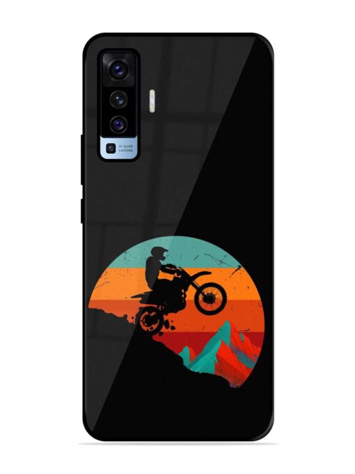 Mountain Bike Glossy Metal Phone Cover for Vivo X50 Zapvi