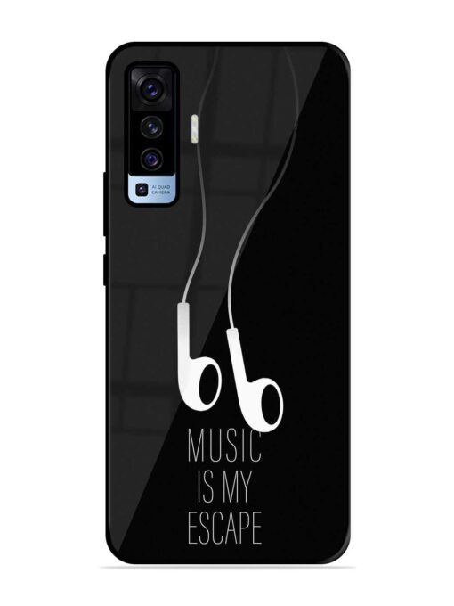 Music Is My Escape Glossy Metal Phone Cover for Vivo X50 Zapvi