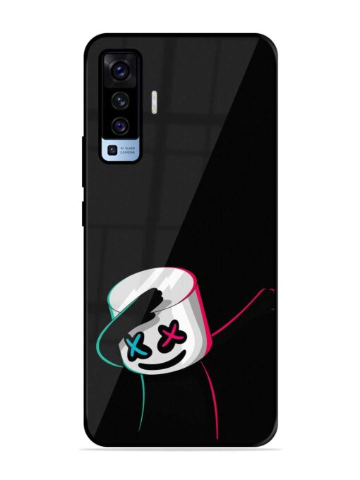 Black Marshmallow Glossy Metal Phone Cover for Vivo X50 Zapvi