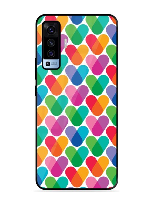 Overlapping Colors Colorful Glossy Metal TPU Phone Cover for Vivo X50 Zapvi