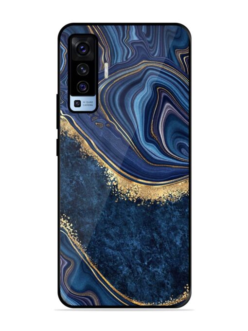 Abstract Background Blue Glossy Metal TPU Phone Cover for Vivo X50 Zapvi