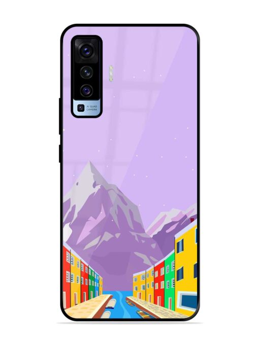 Venice City Illustration Glossy Metal Phone Cover for Vivo X50 Zapvi