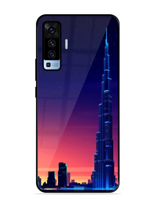 Burj Khalifa Abstract Glossy Metal Phone Cover for Vivo X50 Zapvi