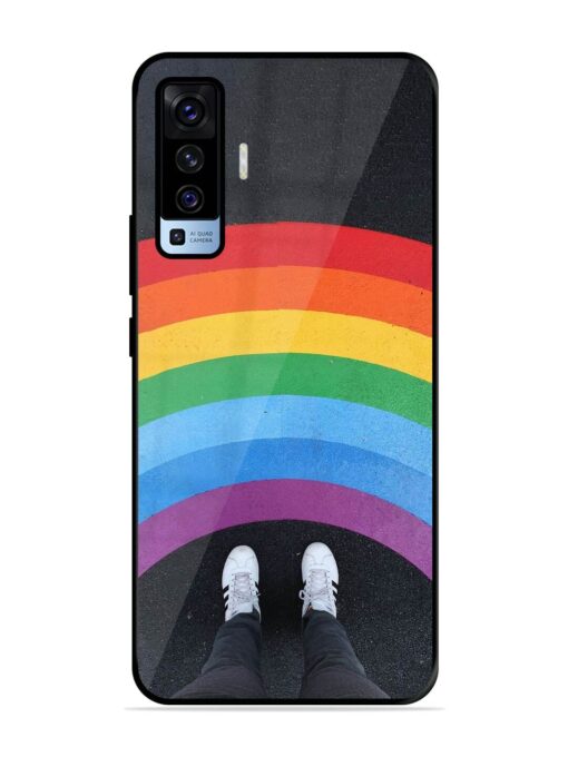 Legs Rainbow Glossy Metal TPU Phone Cover for Vivo X50 Zapvi