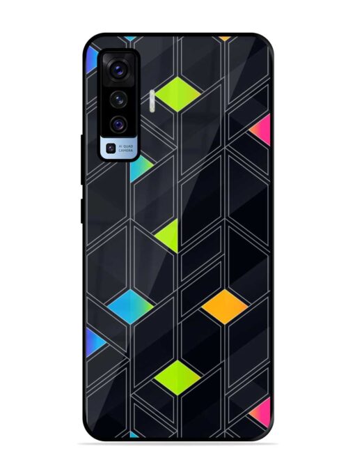 Abstract Mosaic Seamless Glossy Metal Phone Cover for Vivo X50 Zapvi