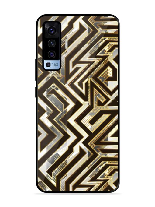 Technology Geometric Seamless Glossy Metal Phone Cover for Vivo X50 Zapvi