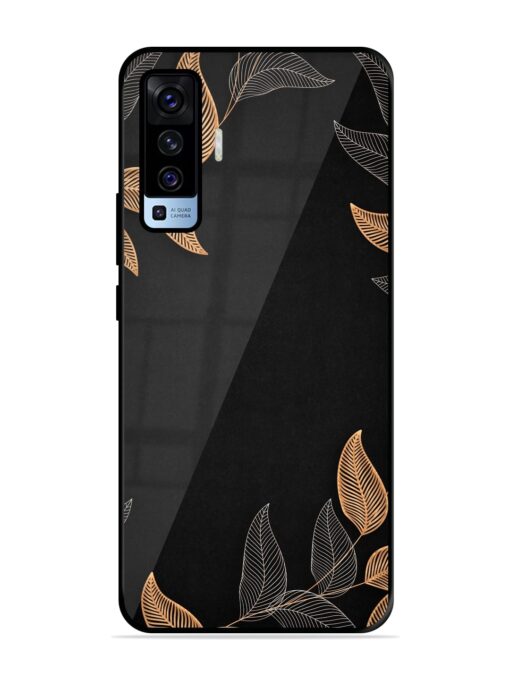 Foliage Art Glossy Metal Phone Cover for Vivo X50 Zapvi