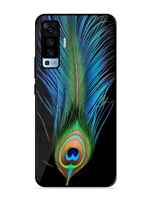 Peacock Feather Glossy Metal TPU Phone Cover for Vivo X50 Zapvi