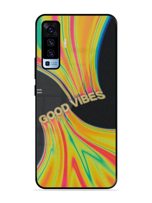 Good Vibes Glossy Metal Phone Cover for Vivo X50 Zapvi