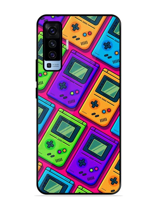 Game Seamless Pattern Glossy Metal Phone Cover for Vivo X50 Zapvi