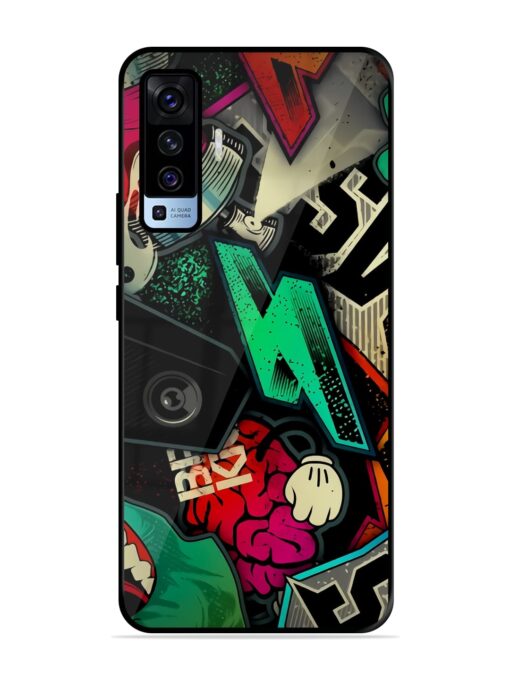 Graffiti Art Glossy Metal Phone Cover for Vivo X50 Zapvi