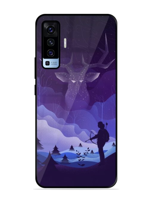 Deer Forest River Glossy Metal Phone Cover for Vivo X50 Zapvi