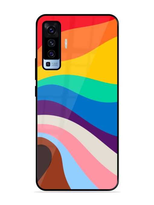 Minimal Pride Art Glossy Metal Phone Cover for Vivo X50 Zapvi