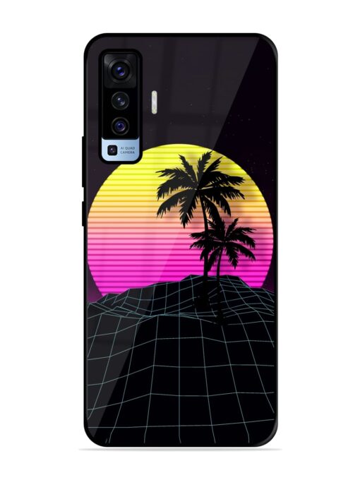 Coconut Vector Glossy Metal Phone Cover for Vivo X50 Zapvi