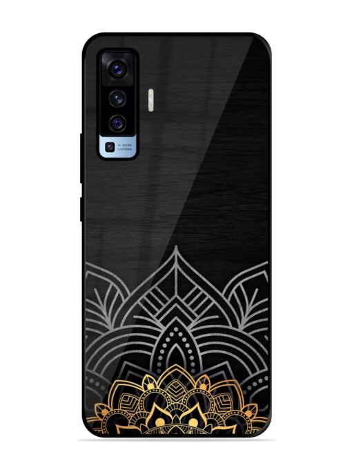 Decorative Golden Pattern Glossy Metal Phone Cover for Vivo X50 Zapvi