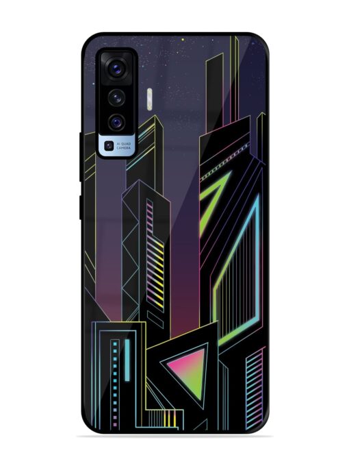 Neon Dreamscape Glossy Metal Phone Cover for Vivo X50 Zapvi