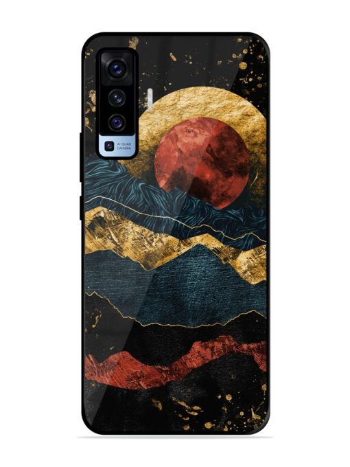 Gold Painting View Glossy Metal Phone Cover for Vivo X50 Zapvi